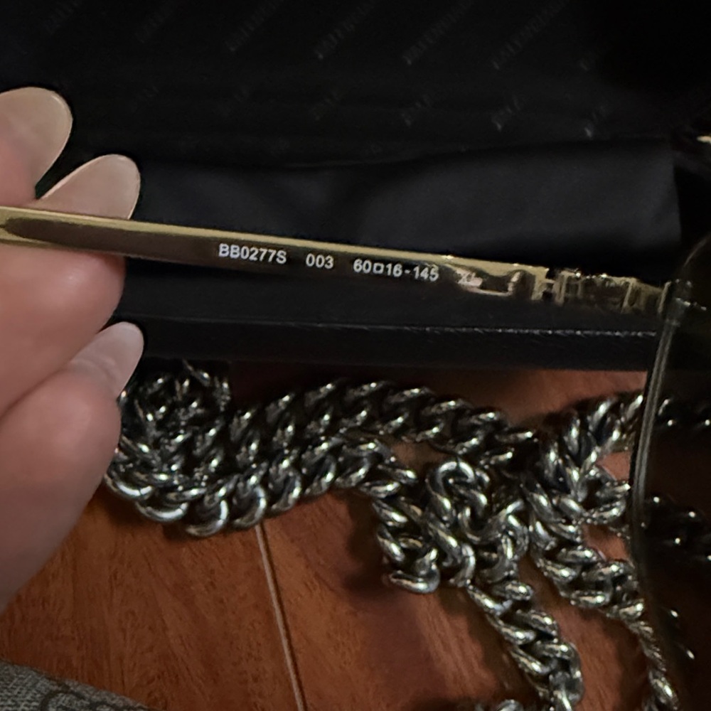 Balenciaga Silver Frame Sunglasses with Blue Lenses - Picture 7 of 7